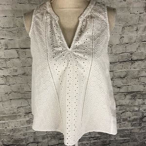 Women’s small white maternity tank top.